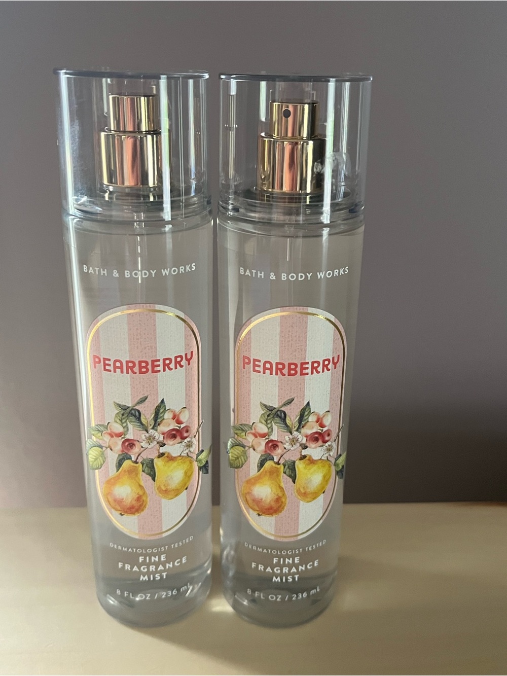 Two New Bath & Body Works Pearberry Fine Fragrance Mists